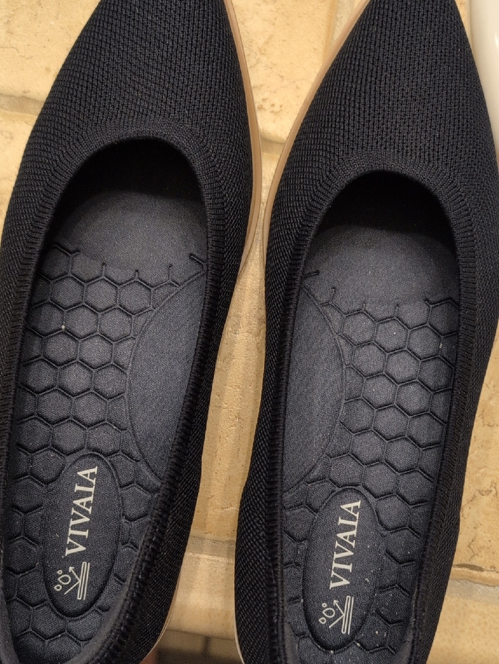 VIVAIA All Day Standing Flat Comfortable Pointed Toe Slip on, Arch Support